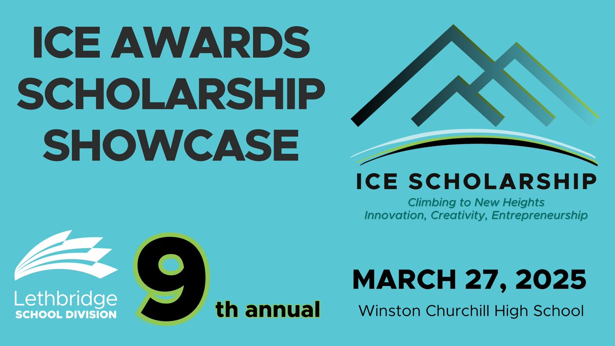 The <a href="/LethSchDivision/">LethbridgeSchoolDivision</a> 2025 ICE Awards Scholarship Showcase is set for March 27 <a href="/wchslethbridge/">Winston Churchill HS 🇨🇦</a>. Please visit our website for more details on this exciting annual event! lethsd.ab.ca/our-district/n…