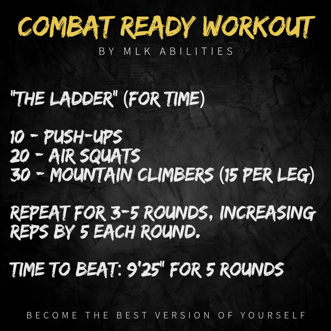 mlk_abilities's tweet photo. Combat Ready Workout #8

Just keep going.

__________

If you need a personal training program or private training contact us. 🤝🏻

#mlkabilities #combatready #fitness #readiness #training #workout #community #strongertogether #elite #protector #mindset https://t.co/CGvFmfFkmw