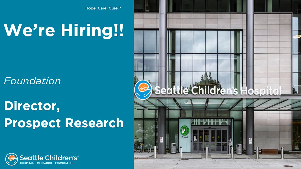 Are you looking to do great work for a great cause? Seattle Children’s Foundation and Guild Association is recruiting a new Director of Prospect Research. This is an opportunity to join us in our mission to help every child live the healthiest and most fulfilling life possible.