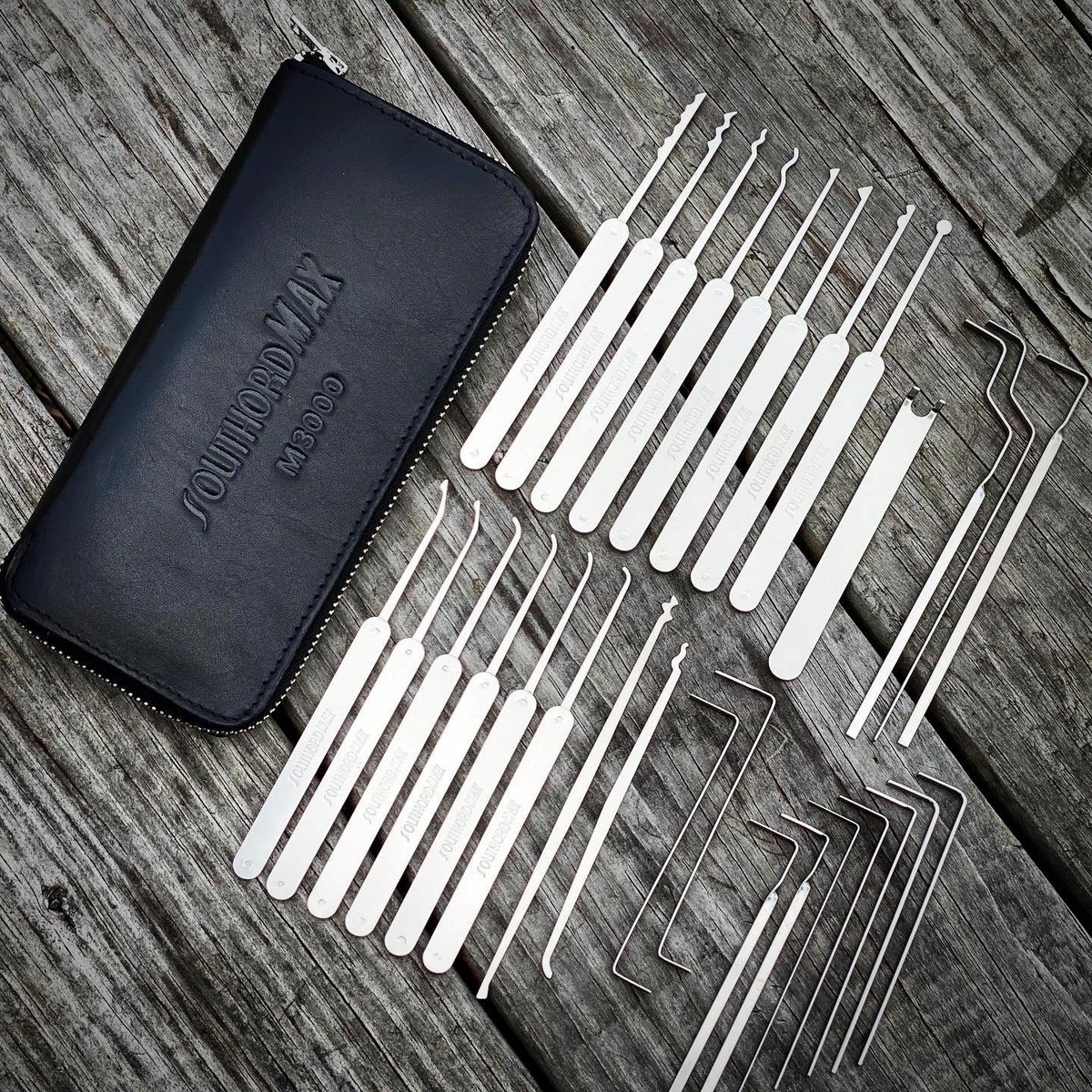 SouthOrdPicks's tweet image. ✨ SouthOrd MAX Lock Picks! Highly-polished and precisioned-machined from high yield stainless steel, for MAXimum durability and feedback. Available in .020” and .025” thicknesses, and in individual picks or full lock pick sets.✨#southord #locksmithtools #lockpicks #lockpickset