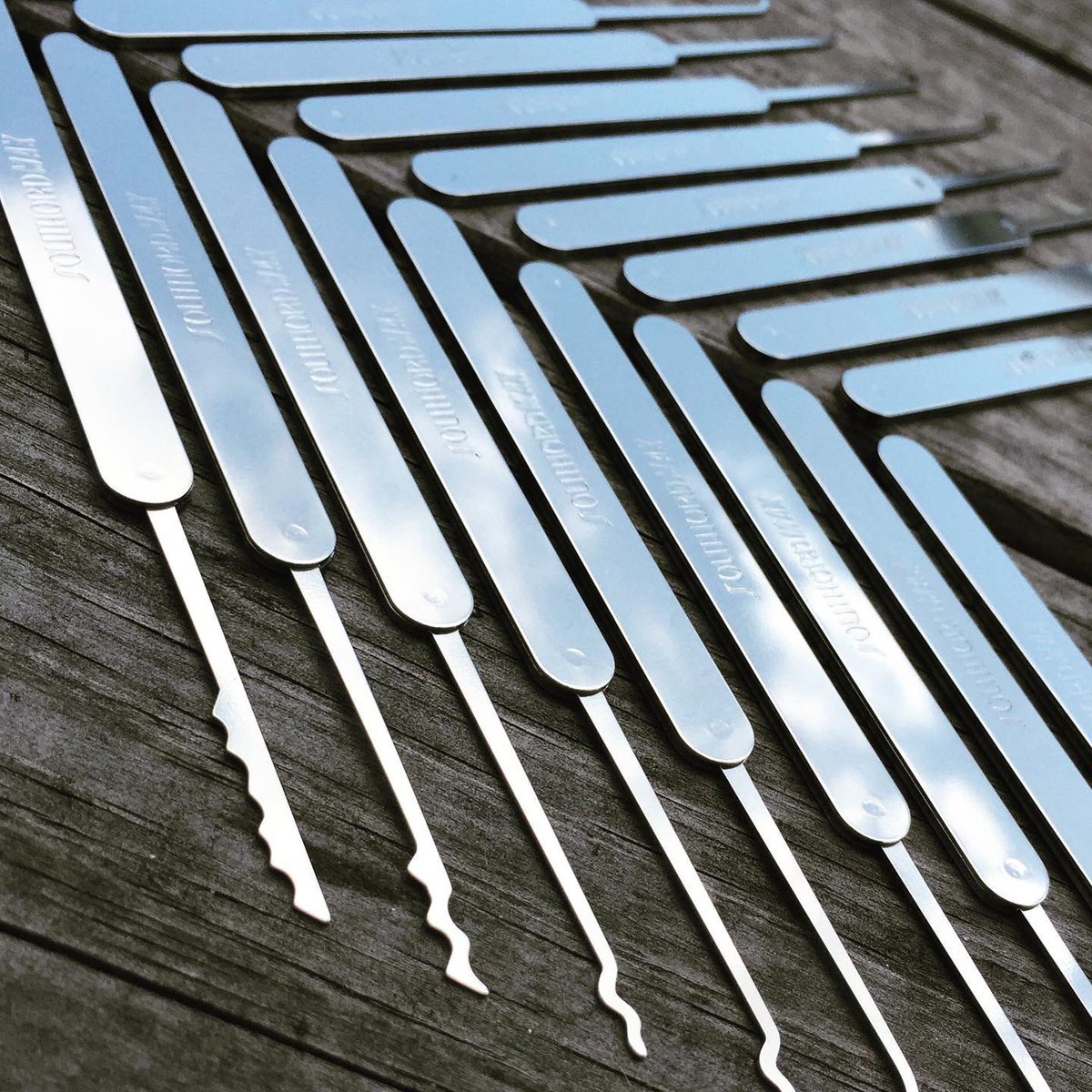 SouthOrdPicks's tweet image. ✨ SouthOrd MAX Lock Picks! Highly-polished and precisioned-machined from high yield stainless steel, for MAXimum durability and feedback. Available in .020” and .025” thicknesses, and in individual picks or full lock pick sets.✨#southord #locksmithtools #lockpicks #lockpickset