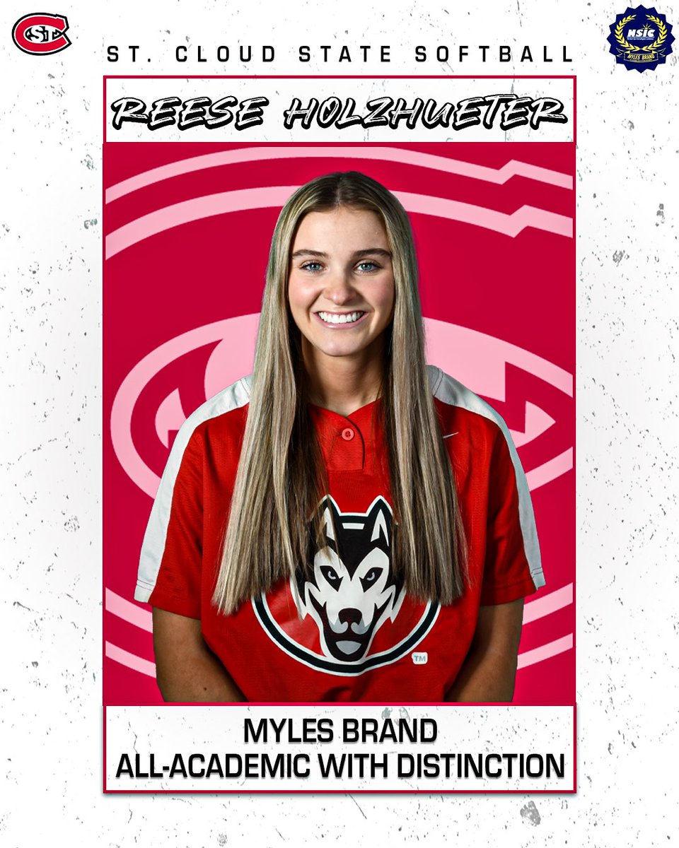 𝐌𝐲𝐥𝐞𝐬 𝐁𝐫𝐚𝐧𝐝 𝐀𝐥𝐥-𝐀𝐜𝐚𝐝𝐞𝐦𝐢𝐜 𝐰𝐢𝐭𝐡 𝐃𝐢𝐬𝐭𝐢𝐧𝐜𝐭𝐢𝐨𝐧 𝐀𝐰𝐚𝐫𝐝 📚🎓

Congrats to 𝐑𝐞𝐞𝐬𝐞 𝐇𝐨𝐥𝐳𝐡𝐮𝐞𝐭𝐞𝐫 on earning the <a href="/NorthernSunConf/">NSIC</a> Myles Brand All-Academic with Distinction Award 👏

#PackMentality 🐾 | #HuskiesSoftball 🥎 | <a href="/Reeseholz28/">Reese Holzhueter</a>