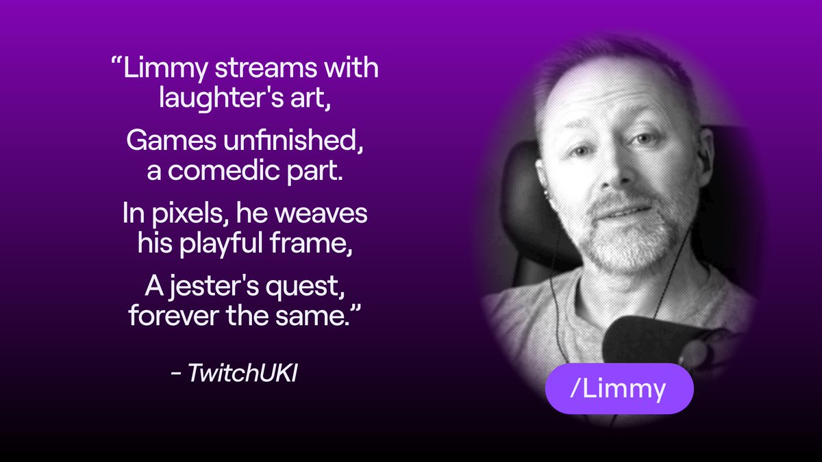 TwitchUKI's tweet image. Happy Burns Night to all our Scottish creators 🏴󠁧󠁢󠁳󠁣󠁴󠁿
A poem about one @DaftLimmy 💜