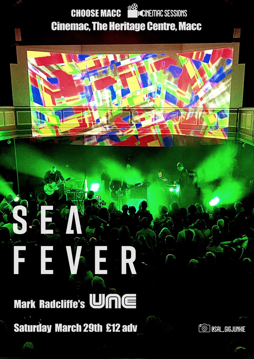 Sea Fever (@seafeverband) on Twitter photo We are back! Saturday 29th March at <a href="/CinemacCinema/">Cinemac</a> in Macclesfield, we play our first show of the year! Our special guests will be the excellent <a href="/weareUNE/">UNE</a>, <a href="/themarkrad/">Mark Radcliffe</a> & Paul Langley. Tickets are on sale from the link below so don't delay, get yours now! <a href="/Choose_Macc/">ChooseMacc</a> We are back! Saturday 29th March at <a href="/CinemacCinema/">Cinemac</a> in Macclesfield, we play our first show of the year! Our special guests will be the excellent <a href="/weareUNE/">UNE</a>, <a href="/themarkrad/">Mark Radcliffe</a> & Paul Langley. Tickets are on sale from the link below so don't delay, get yours now! <a href="/Choose_Macc/">ChooseMacc</a>