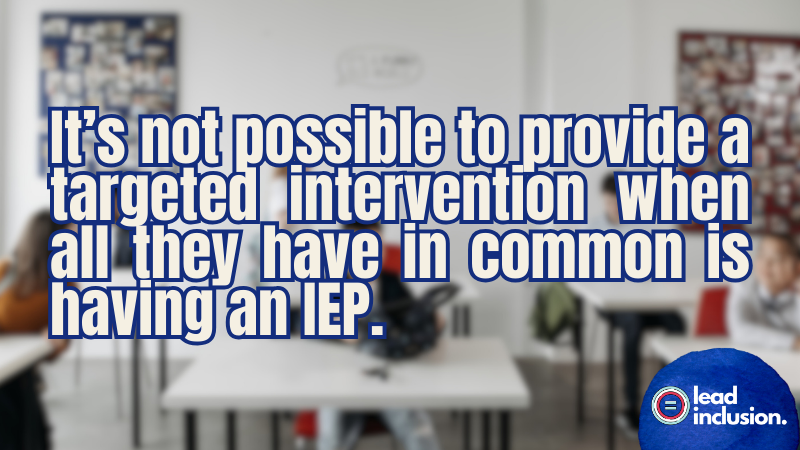 🔄 Grouping students who have IEPs but varying needs into a resource room to be supported by a single teacher isn't likely to offer any opportunity for real intervention. Students with the same needs should be grouped for intervention time.  #LeadInclusion #EduSky #UDL #EdLeaders