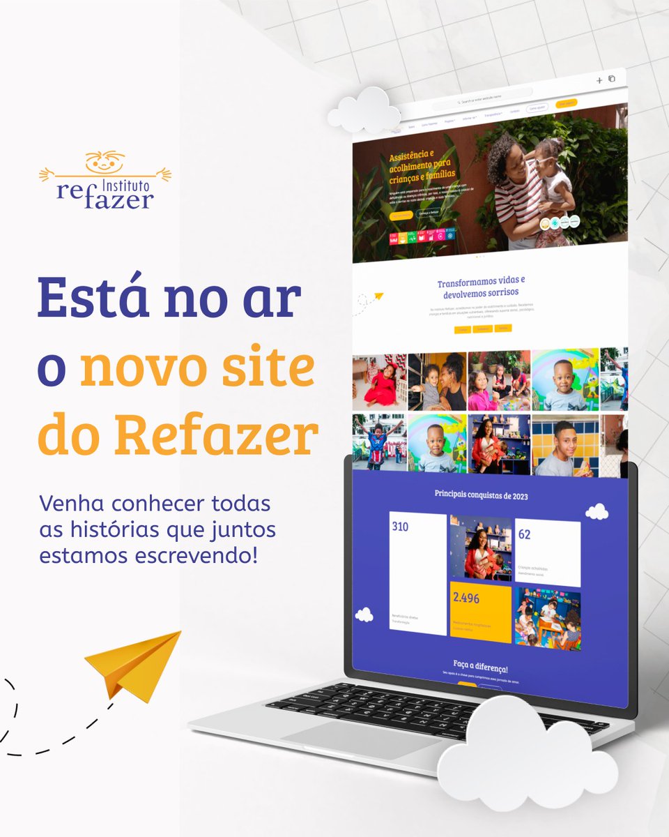 É com muita alegria que compartilhamos uma grande novidade: o novo site do Instituto Refazer já está no ar! 

Clique no link: refazer.org.br e veja tudo o que estamos fazendo para levar acolhimento, esperança e cuidado às crianças e famílias que tanto precisam.