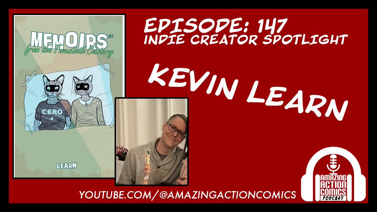 NEW! Indie Creator Spotlight episode with Kevin Learn. youtube.com/@amazingaction… #indiecreatorspotlight #podcast #applepodcast #spotifypodcast #amazingactioncomics  #comics #indiecomics #independentcomics #readsomethingamazing