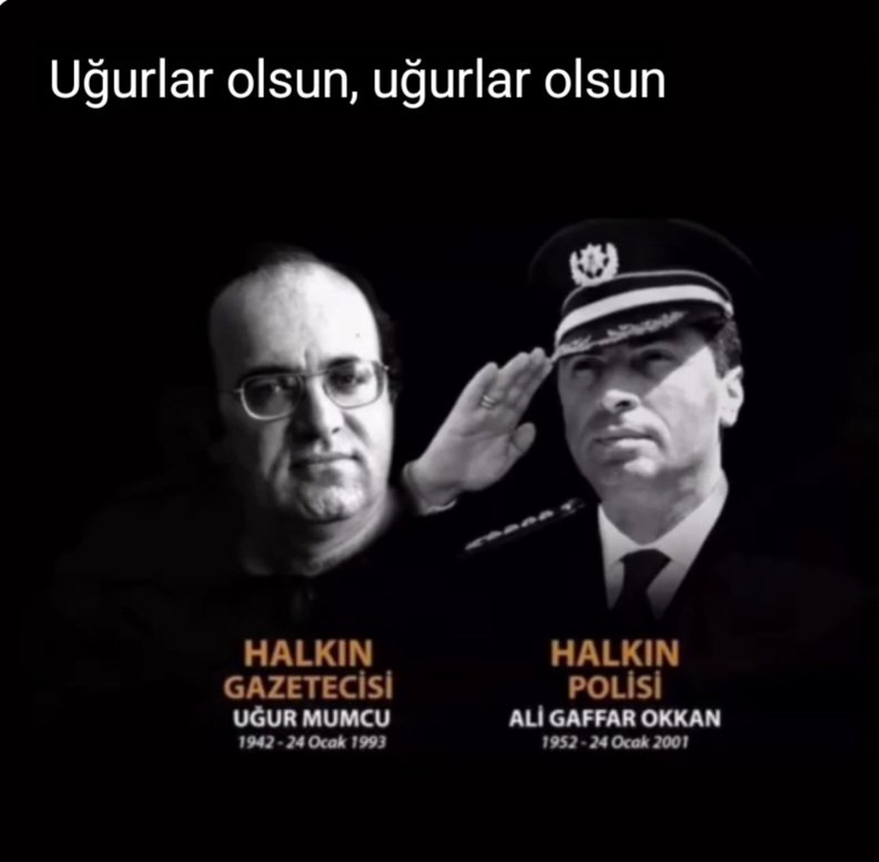 Saygıyla anıyorum #UğurMumcu #AliGaffarOkkan
#24Ocak