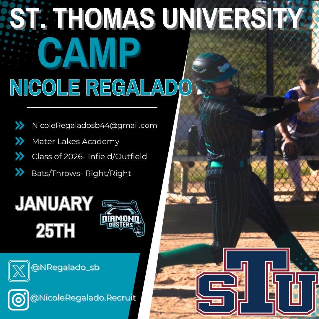 Diamond Dusters (@dustersdavis) on Twitter photo Good luck this weekend <a href="/STU_Softball/">STU Softball</a> camp <a href="/nregalado_sb/">nicole regalado 2026</a> !! Good luck this weekend <a href="/STU_Softball/">STU Softball</a> camp <a href="/nregalado_sb/">nicole regalado 2026</a> !!