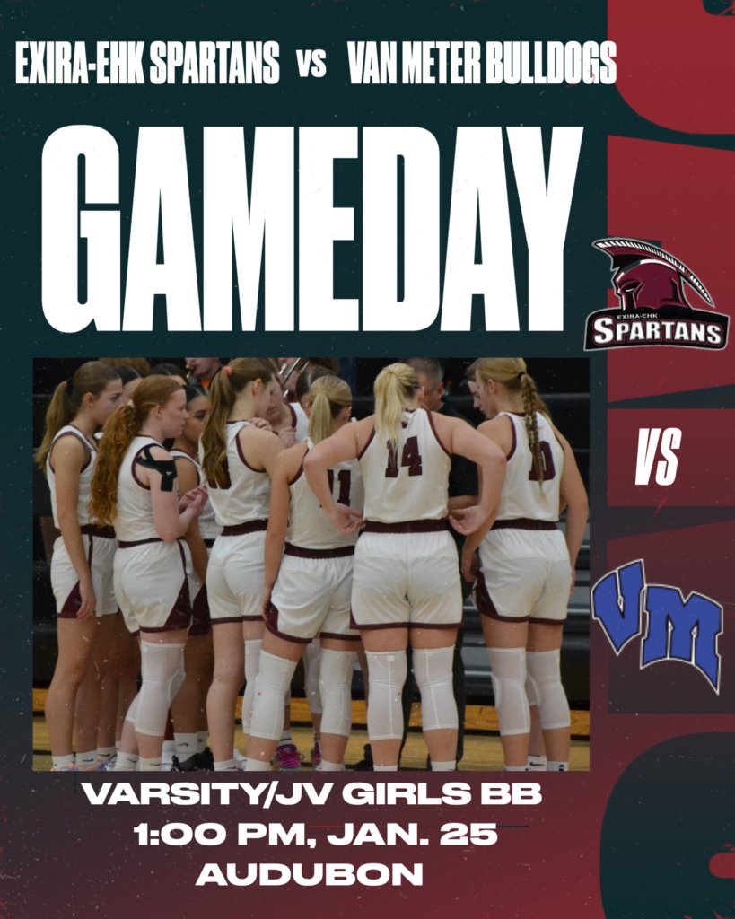 We’re excited to host V/JV girls basketball in Audubon tomorrow! All EEHK &amp; Audubon students get in free. Come support the girls as they take on Van Meter on Saturday, January 25th!