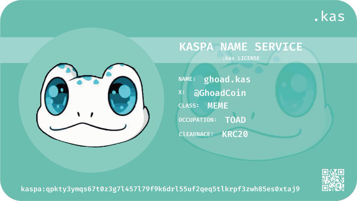 GhoadCoin's tweet photo. Shoutout to @knsdomain for the Ghoad Name!

KNS are giving away 2 Numeric Domains – 876.kas & 1690.kas to two lucky winners from Ghoad community!

How to enter:
✅ Like & RT
✅ Reply with your Kasware wallet (must be Kasware)

Numeric domains hold the key to KNS’s future benefits—secure one while you can!

#Kaspa #KNS #Web3 #Ghoad