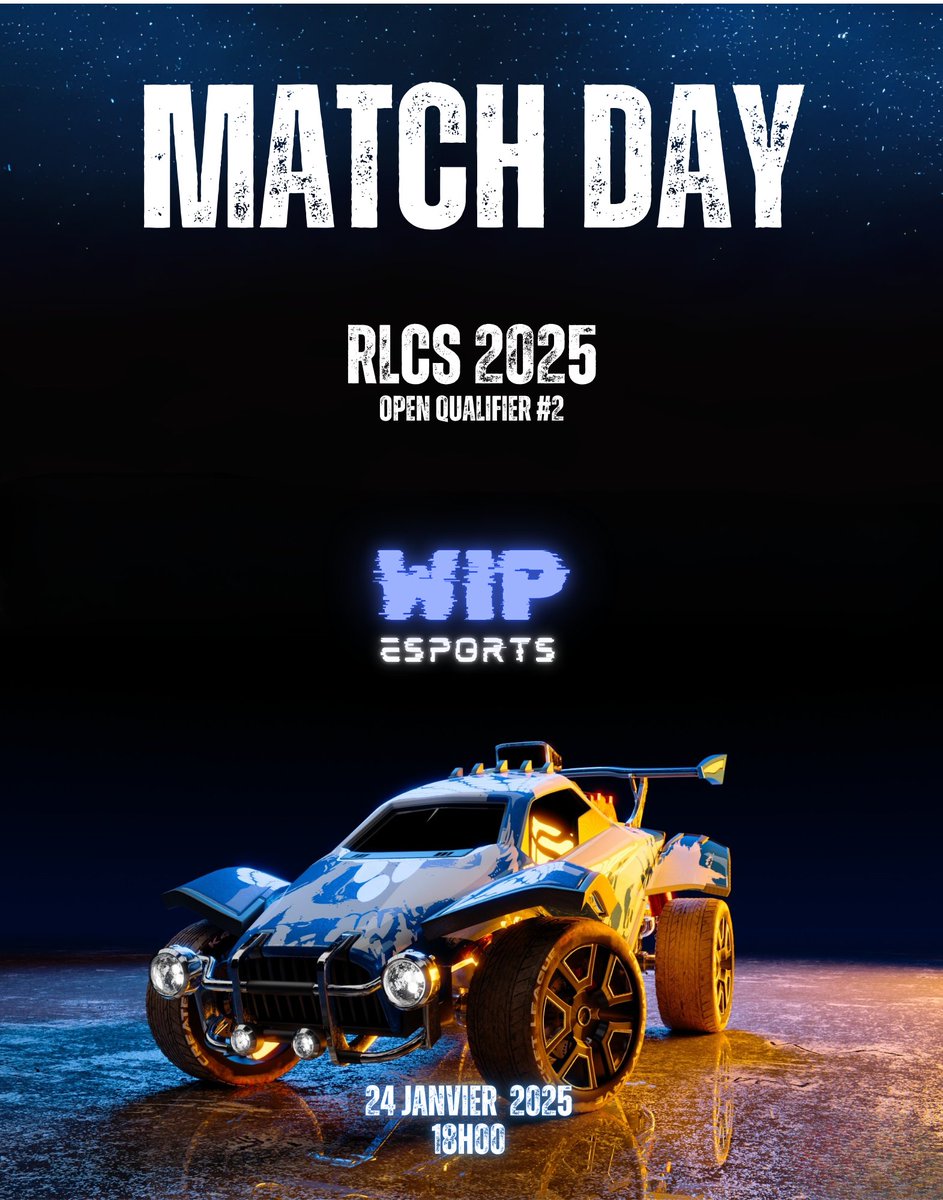 RLCS Qualifier #2 🚀

Rendez-vous dès 18h pour la reprise des RLCS. 
Pour cette première journée, notre remplaçant sera présent pour remplacer @Jiga_RL 

twitch.tv/wip_esports