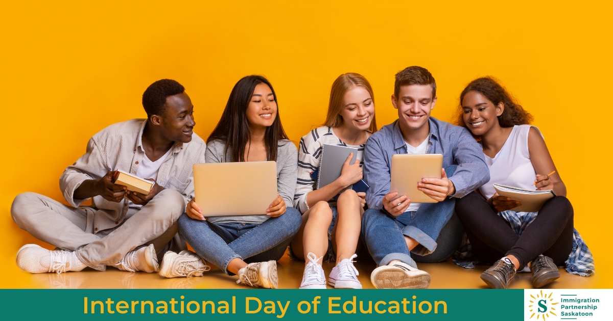 IPSKsocial's tweet photo. Education empowers minds and shapes futures. Let's celebrate International Day of Education by recognizing its transformative power in building a better world for all. Happy International Day of Education on behalf of IPSK! 

 #Immigrants  #Saskatoon #IPSK https://t.co/n3tZnSiIeb
