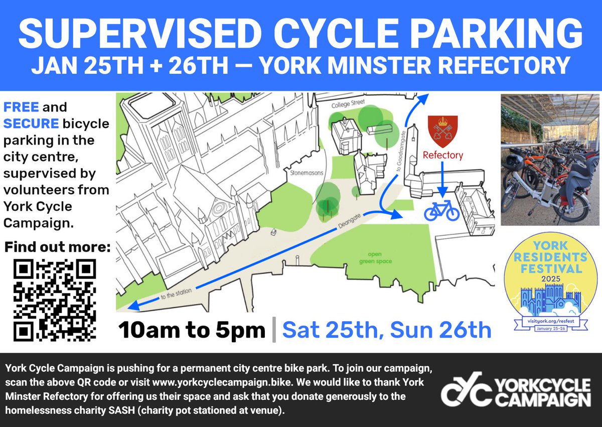 Securecycle York set up by York Cycle Campaign to fight bike theft search.app/zWgg64mwDu5peV…
Let us keep eye on your bike this weekend! <a href="/VisitYork/">✨ Visit York ✨</a> @iTravelYork <a href="/YorkCycle/">York Cycle Campaign</a> <a href="/YorkRally/">York Cycle Rally & Festival</a> <a href="/activetraveleng/">Active Travel England</a> <a href="/CityofYork/">City of York Council</a> <a href="/theyorkbid/">The York BID</a> <a href="/theyorkmix/">YorkMix</a> <a href="/NYP_York/">North Yorkshire Police - York</a> <a href="/York_Minster/">York Minster</a> <a href="/YorkUnlocked/">York Unlocked</a>