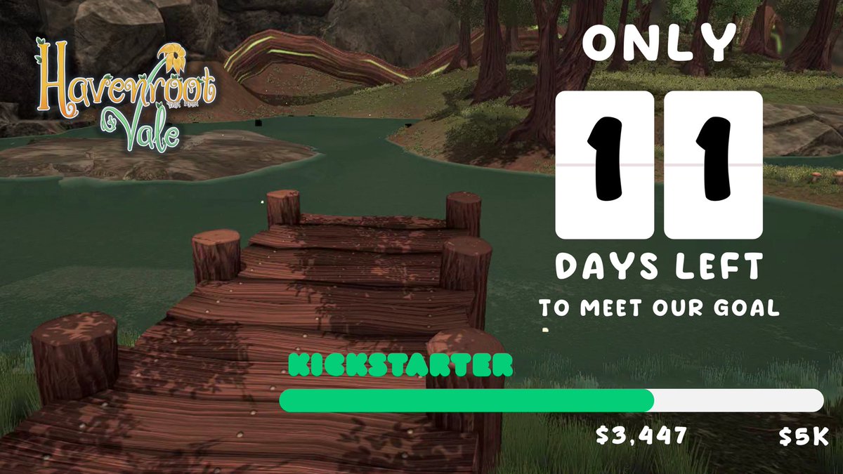 Just 11 days left to help us meet our $5k goal. If you would like to help support us in our demo release you can visit: kck.st/3ZKbcVB

#kickstarter #indiedev #indiegame #3dmodelling #gamedev