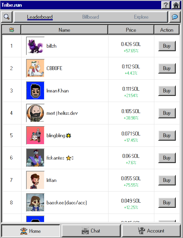 SOL链上 FT 仿盘+ pump终于开放邀请注册了
创始人发的代币10小时冲破8000万美元

玩过FT的应该知道，抢先入驻，坐等抬轿子

tribe.run/join/8cdeef