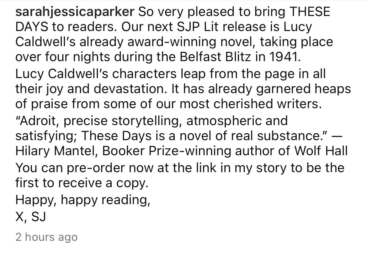 It’s official! THESE DAYS will be out in the US on 8 April with Sarah Jessica Parker’s imprint at <a href="/zandoprojects/">Zando</a>, SJPLit. I love the ethos of the imprint and I LOVE the US cover - a detail from a painting by Scottish artist Alberto Morocco.