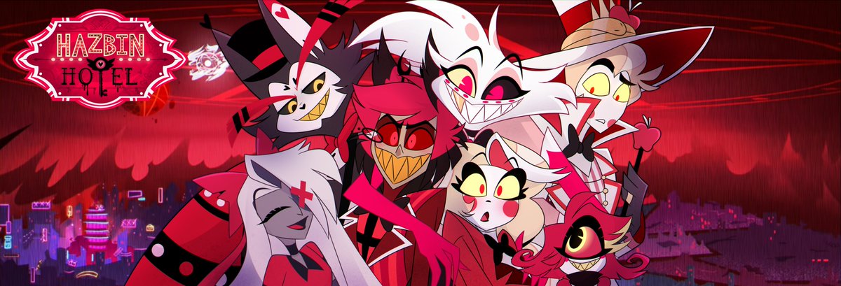 katorishimatsu's tweet photo. Well, we consider the #HazbinHotel 2024 banner of this profile released, to release the new one. and since some wanted to see them as a post, here they are for you to enjoy 💖 https://t.co/LacNMLLaHs