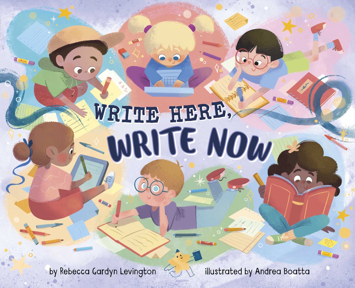 We are pleased to host a giveaway of the picture book WRITE HERE WRITE NOW by <a href="/WriterRebeccaGL/">Rebecca Gardyn Levington</a> illustrated by Andrea Boatta (<a href="/CapstonePub/">Capstone 📚</a>).

To enter, L + RP and confirm your entry in our Friday weekly update: kidlit411.com/2025/01/the-we…