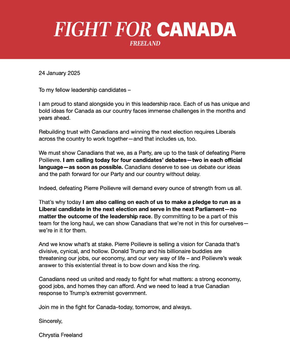 Chrystia Freeland tweet media