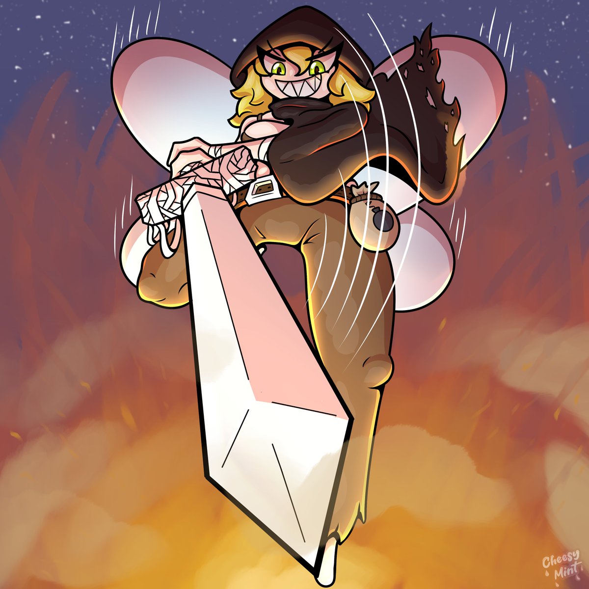 Cheesy_Mint's tweet photo. Smol fairy about to stabby your big toe https://t.co/LE0My6G2o9