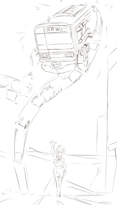 ありふれたモノで闘う系能力者ガール(のラフ案) 