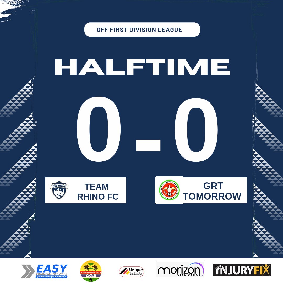 ⏰ Half-time at NTTC (Goal Project)

A solid first-half performance from the boys, but neither side has managed to find the back of the net yet. We're staying focused and determined to push for a positive result in the second half.

#TeamRhino | #LeadingTheCharge