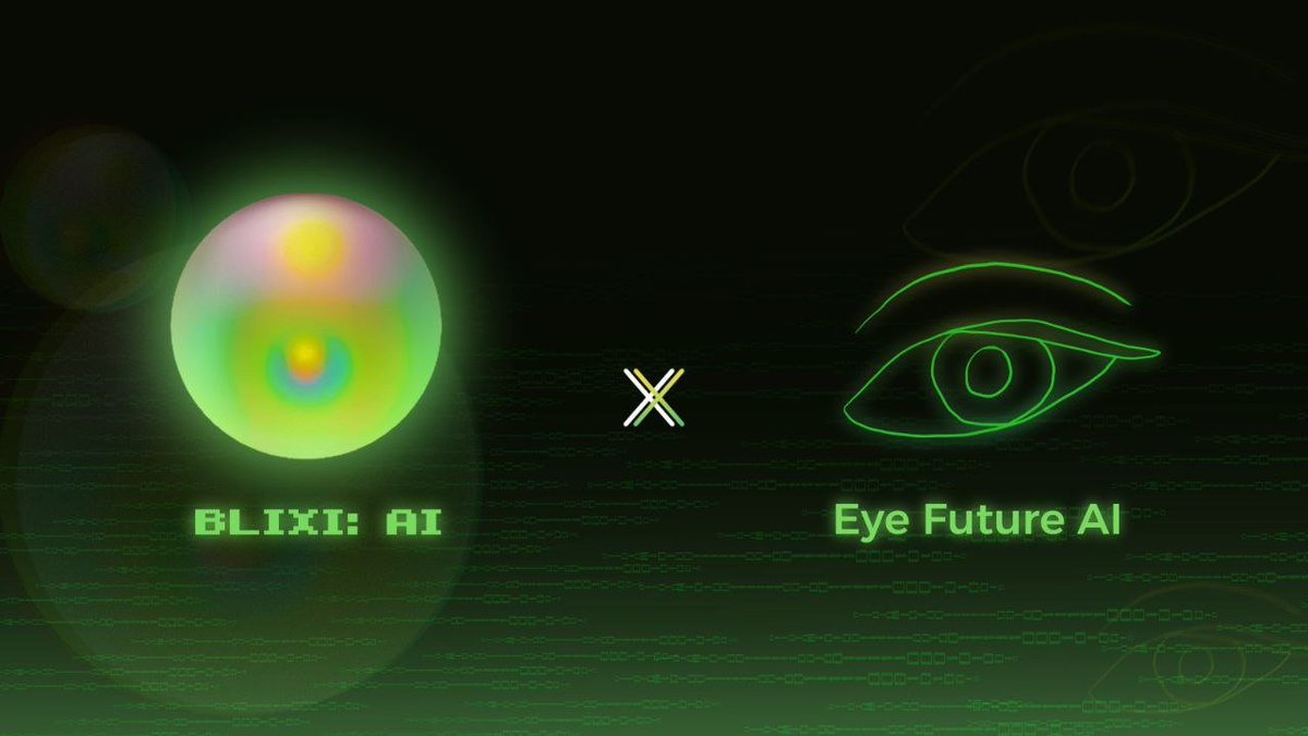 EyeFutureAI's tweet photo. Pleased to announce our partnership with
@blixi_io
- the first hyperconscious Ai Agent on Solana.     

Blixi AI will kindly allocate an airdrop of their token to EYE holders after TGE. Check our telegram for more details💪🏽
