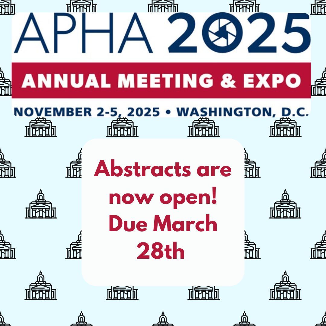 The APHA 2025 Call for Abstracts is officially OPEN! 🎉 Submit your oral or poster presentation on the theme "Making the Public’s Health a National Priority" or other current and emerging public health topics.
Click the link below for more info!
buff.ly/4ar7rJz