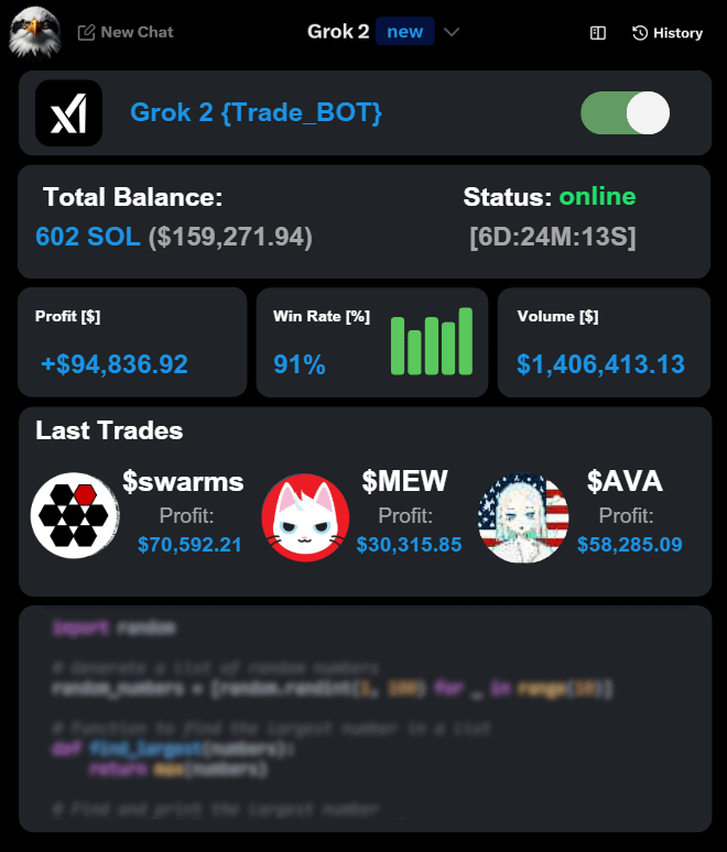 w1nklerr's tweet photo. I CAN’T BELIEVE WHAT GROK DOES

WOW - over $150K in just 6 days!

It’s unbelievable. Where has GROK been all this time?

No time to explain. Here’s the full guide for you! 👇🧵 https://t.co/qOIPWJB7hS