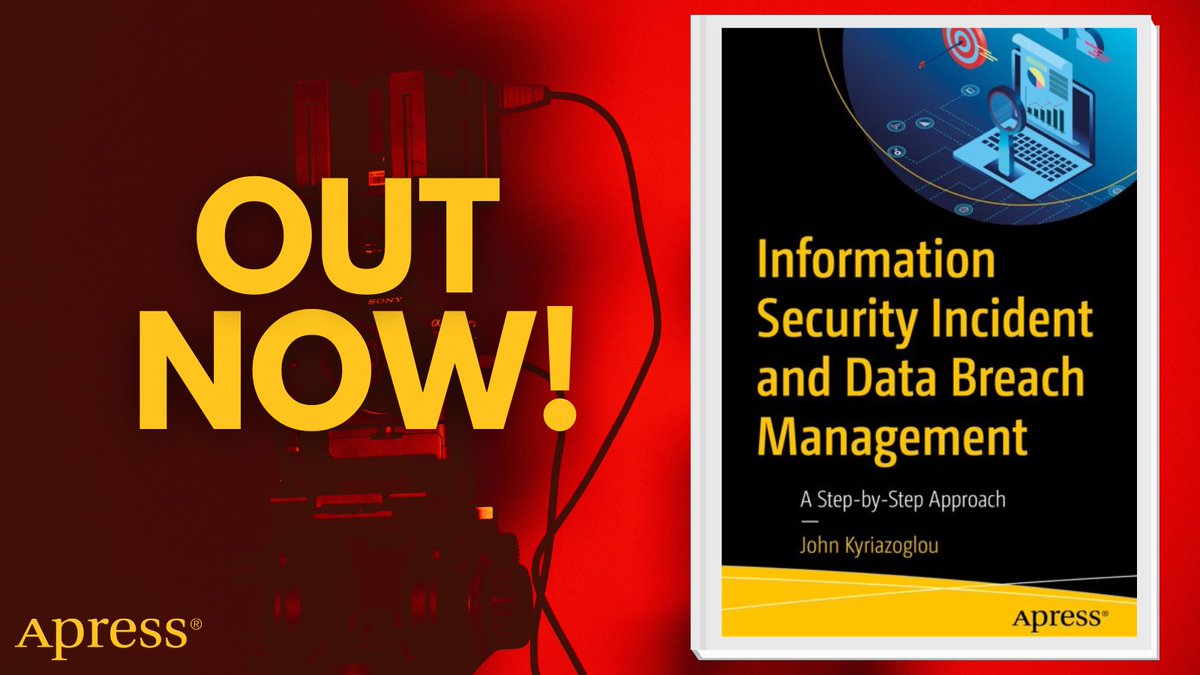 Apress's tweet photo. ๐ก๏ธ Protect your data like a pro! Navigate the complexities of #DataBreach management with insights on GDPR, LGPD, and more. Ensure your organization stays compliant and secure! #IncidentResponse #CyberDefense #InfoSec #PrivacyRegulations ๐
๐ https://t.co/50mXDbvfYS https://t.co/VFEEqGLVYJ
