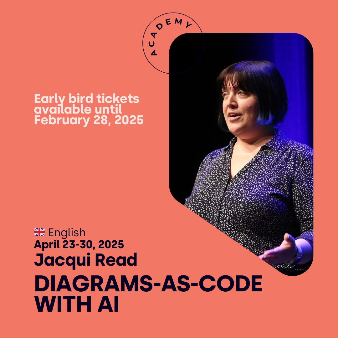 💡 Want to store diagrams alongside your code? Learn diagrams-as-code using PlantUML, Mermaid &amp; Structurizr in this hands-on workshop. Understand how to validate LLM-generated diagrams too! buff.ly/3BCusMz