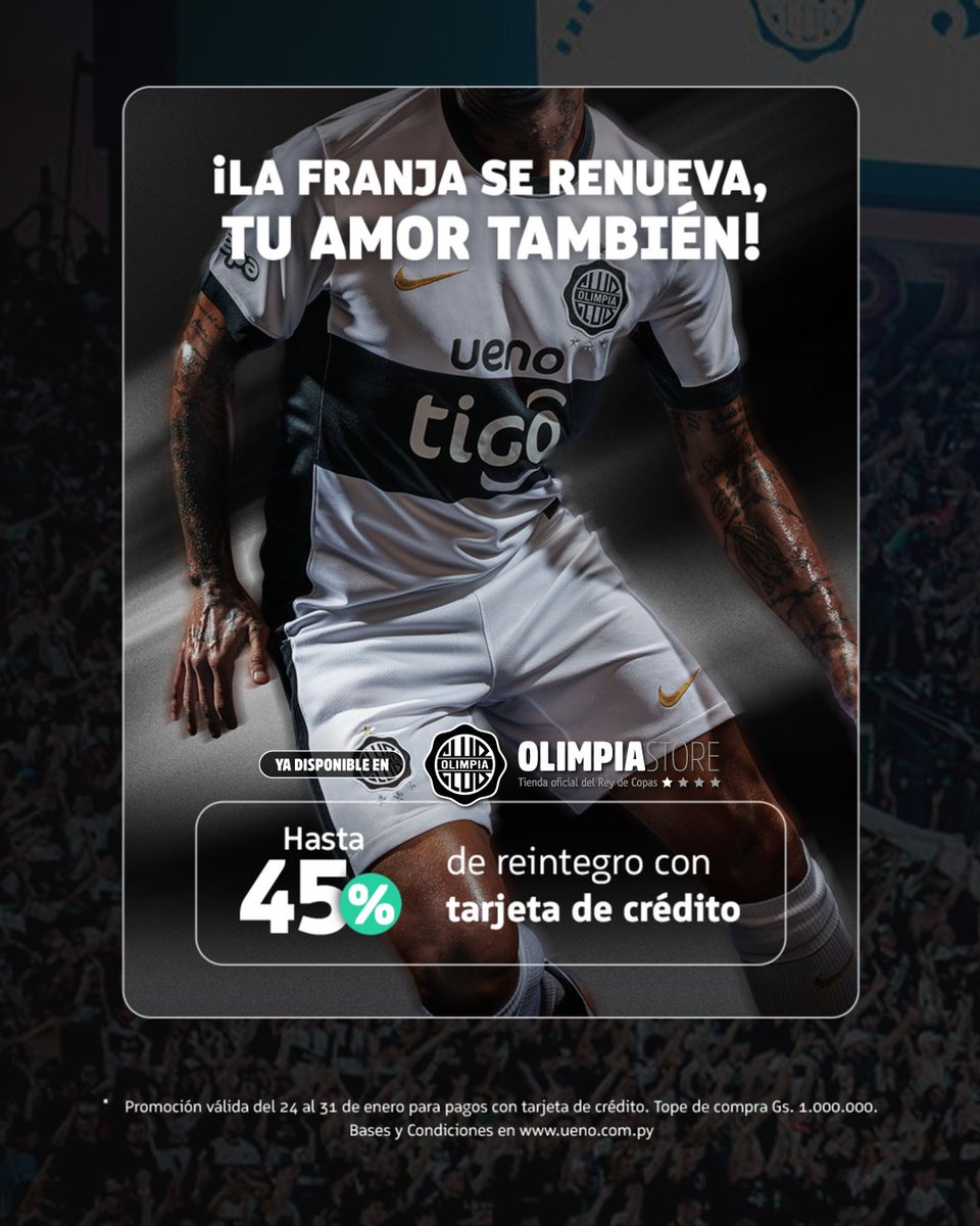 OlimpiaStorePy's tweet photo. 🤩 𝐈𝐍𝐃𝐔𝐌𝐄𝐍𝐓𝐀𝐑𝐈𝐀 𝐎𝐅𝐈𝐂𝐈𝐀𝐋 𝟐𝟎𝟐𝟓.

Viví la Gloria de cerca adquiriendo todo lo nuevo del único grande del país.

🔜 Ingresá acá: https://t.co/vl9zbYeeUp

#Olimpia2025 ⚪️⚫️⚪️ https://t.co/x9sgyIga0D