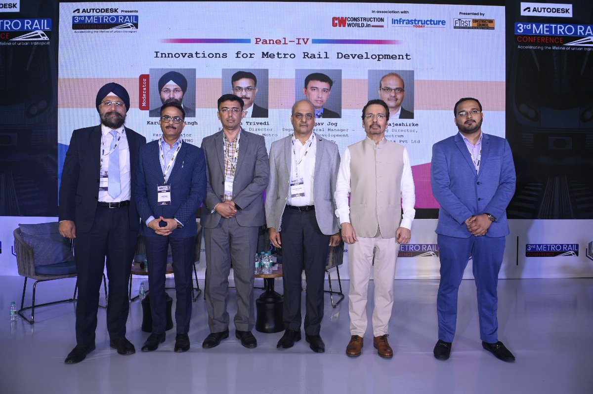 MumbaiMetro3's tweet photo. 🌟 Pioneering Sustainability at the 3rd Metro Rail Conference 2025! 🌟

We’re proud of Mr. Suyash Trivedi, Executive Director (Civil), for representing MMRC at this prestigious event in Mumbai! 👏

His visionary insights on 'Innovations for Green Metro Rail Development' and lessons from Mumbai Metro Line-3 captivated the audience, showcasing leadership in sustainable infrastructure. 🌿🚇

Kudos to Mr. Trivedi for inspiring excellence and advancing the future of metro rail development!

#Innovation #Sustainability #Leadership #MetroRail #MML3 #GreenDevelopment