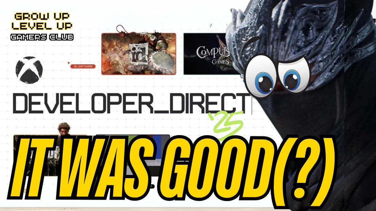🚨 New Episode! 🎮

Our reactions to the Xbox Developer Direct &amp; New York Game Awards!
🔥 Ninja Gaiden 4, Doom: The Dark Ages, South of Midnight &amp; more!
🎥 Watch: youtu.be/MsCmyrPcMjU
🎧 Listen: tinyurl.com/4khuh6uv
#GrowUpLevelUp #XboxDirect #NYGA