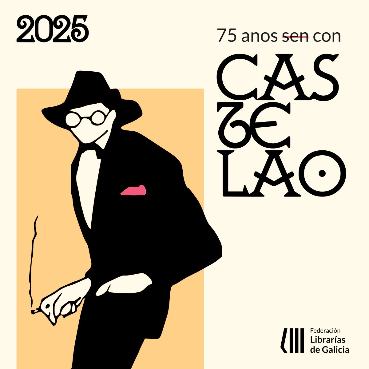 👓 Este 2025 celebramos o 75 cabodano de Alfonso D. Rodríguez Castelao e ao tempo, lembramos a súa vida e o imprescindible legado que nos deixou. 

No Ano Castelao 2025 , reivindicamos a súa figura irrepetible, a súa obra inzada de beleza, compromiso e humor, e tamén a súa