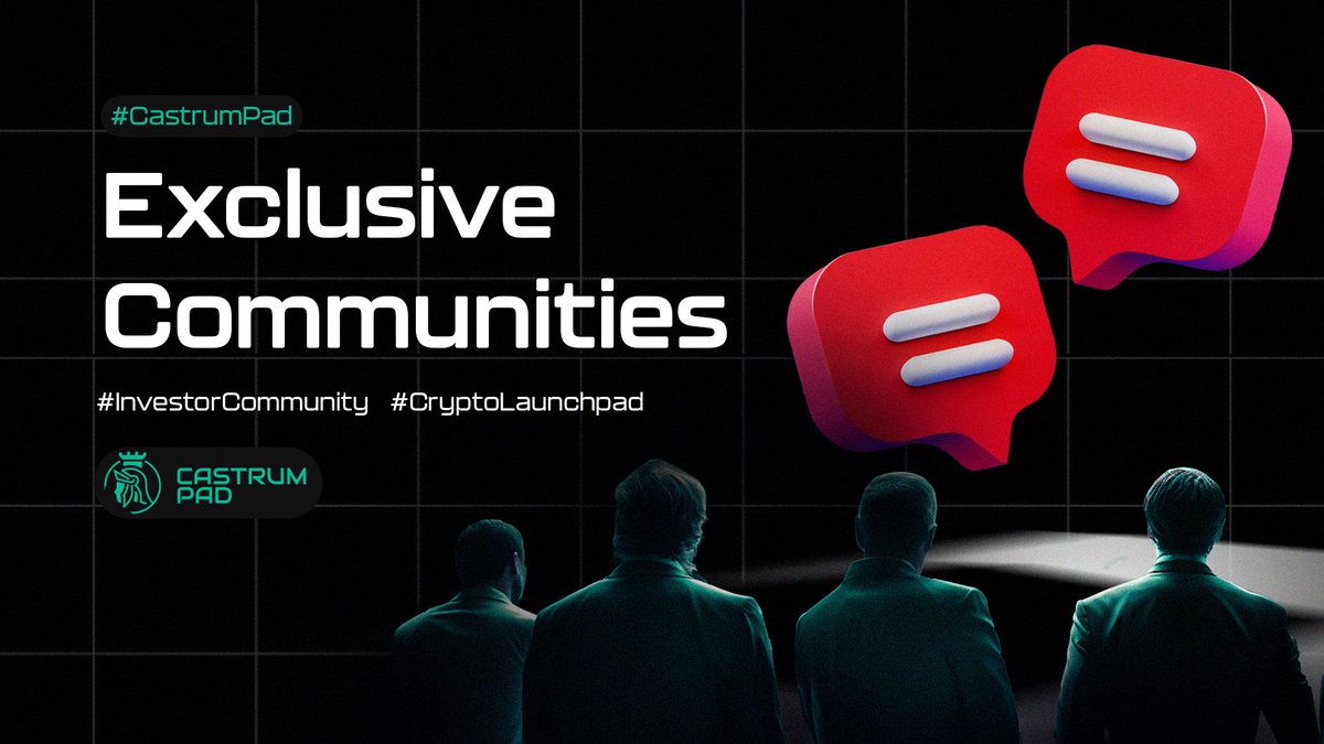 CastrumPad's tweet image. 💎 Exclusive Communities: 
Launchpads like Castrum Pad prioritize quality investors over volume, fostering meaningful partnerships for projects. Choose exclusivity over hype. 🌟 #InvestorCommunity #CryptoLaunchpad #CastrumPad