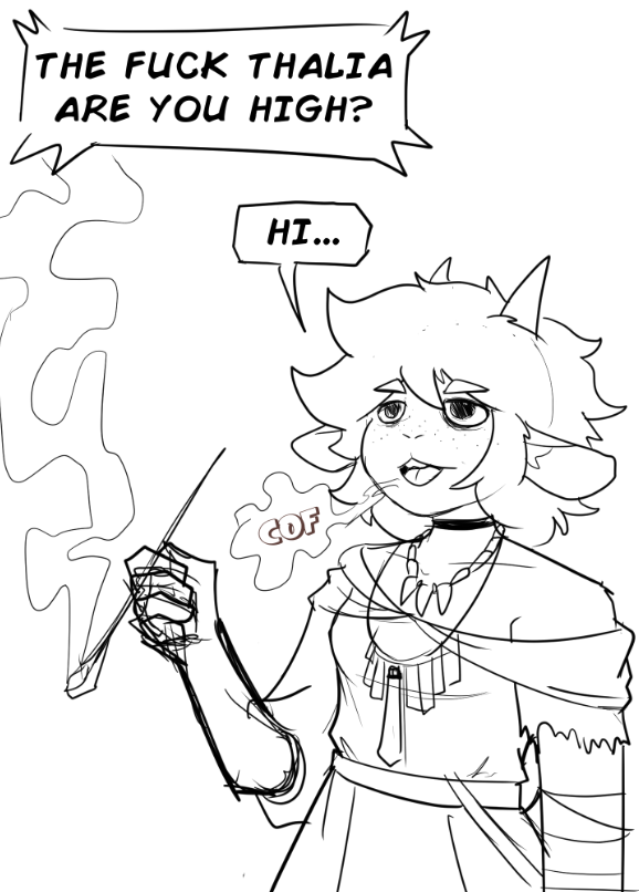 Elmistorr's tweet photo. @gh0st_okk Thalia the Weed goat.
Wandering adventurer, reluctant hero and local troublemaker. (She was arrested in 3 different cities) https://t.co/OXE8GZxzvC