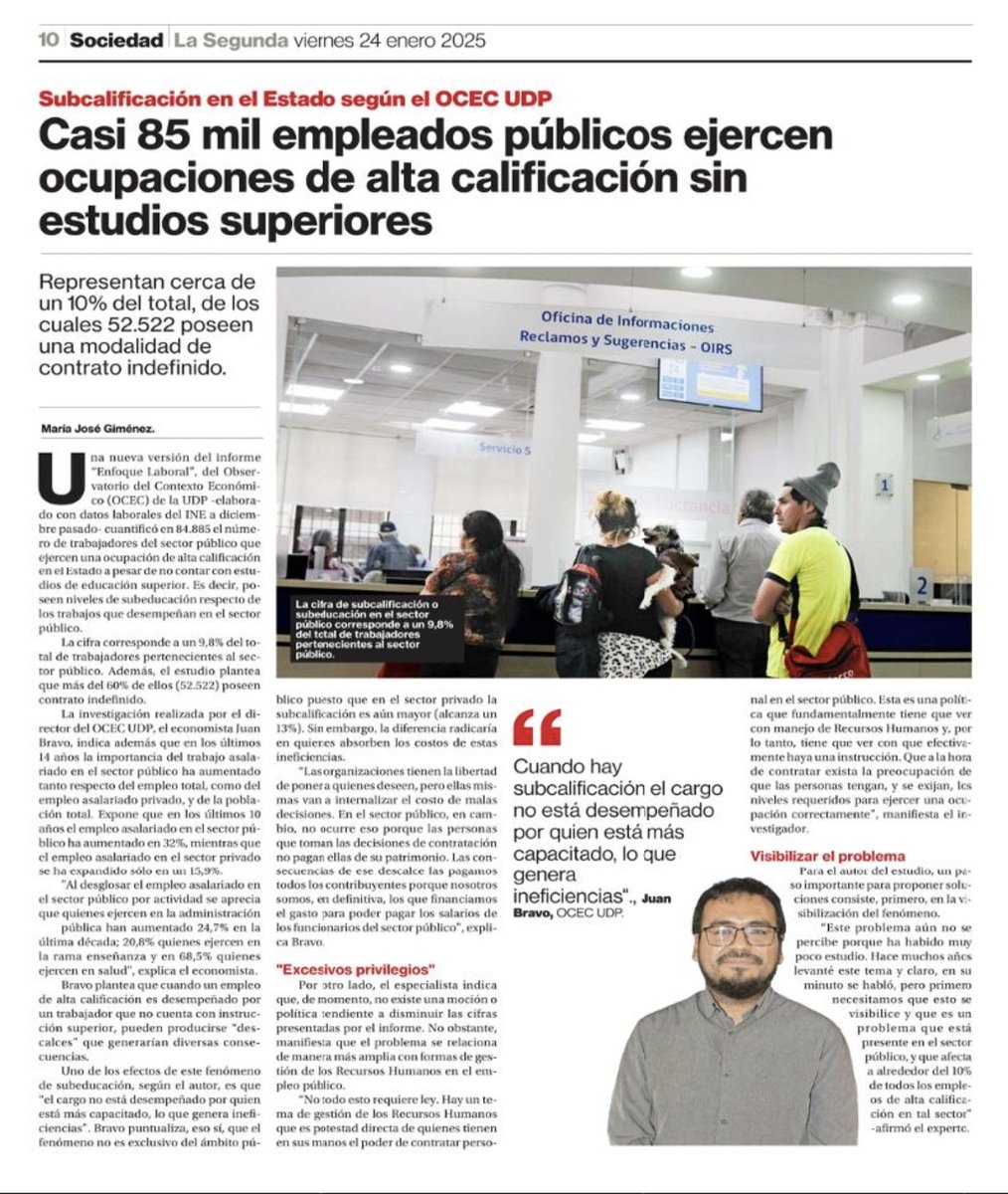 pablolirar's tweet photo. ⭕Desastre total.
Casi 85 mil empleados públicos ejercen ocupaciones de alta calificación sin estudios superiores. https://t.co/T1IjxEkGkm