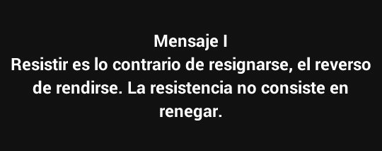 POR LA PAZ,  NUNCA NOS VAMOS A RESIGNAR.

MÁS ARTE, 
MAS EDUCACIÓN,
MÁS CULTURA, 
MÁS MÚSICA, 
MENOS BALAS!