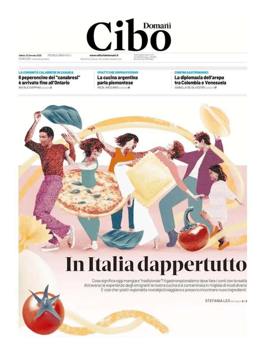 Già disponibile per gli abbonati e domattina in edicola il 32° supplemento mensile a richiesta #Cibo, curato da @SallisBeth e <a href="/MariaTornielli/">Maria Tornielli</a> «In Italia dappertutto» sul gastronazionalismo nella realtà, con apertura di Leo e Ciappina, Maccario e De SIlvestro nei richiami in prima