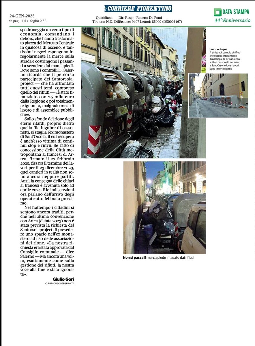 #LaboratorioSanLorenzo
via <a href="/corrierefirenze/">Corriere Fiorentino</a> 
"Rifiuti, rifiuti e ritardi. San Lorenzo non regge"