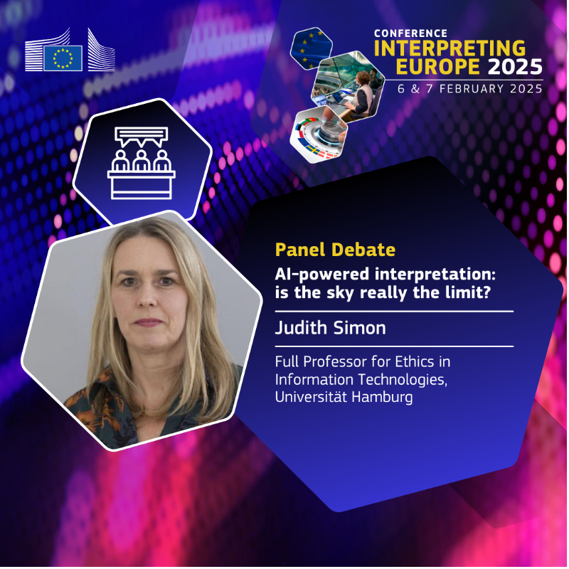 EUInterpreters's tweet photo. Explore the world of AI with our panel discussing the limitations of bias, accountability, transparency, fairness &amp; privacy in AI interpretation. 

Hear from speakers from KUDO, University of Hamburg, Leibniz Institute and @ep_interpreters.

📅 6 Feb, 9:40 AM
#InterpretingEurope