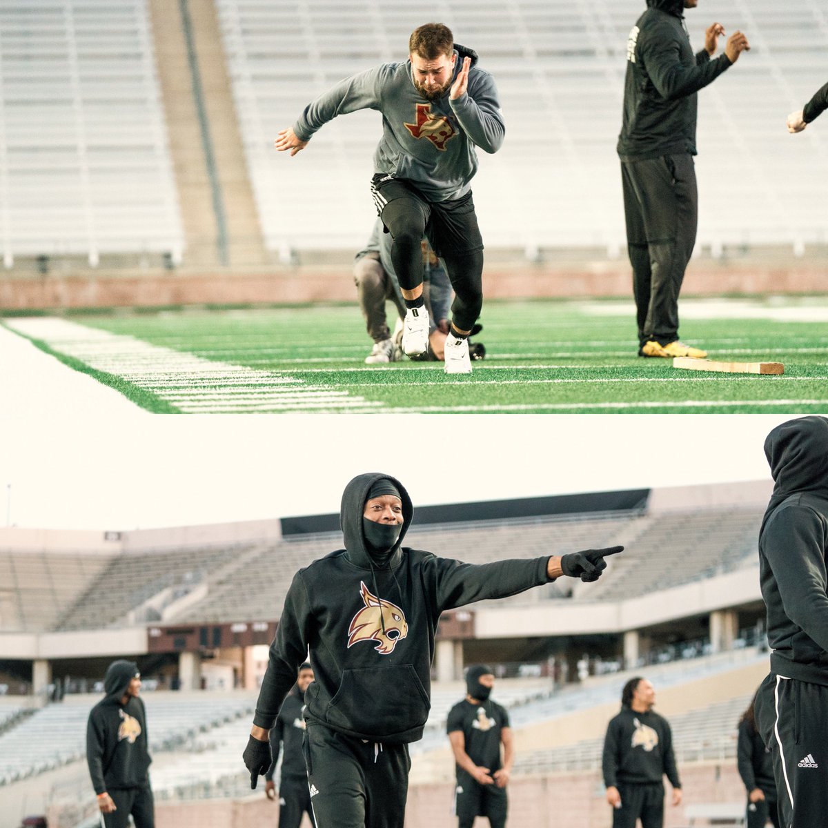 TXSTATEFOOTBALL's tweet image. p u n c h i n ‘ . t h e . c l o c k

#EatEmUp | #REALTraining