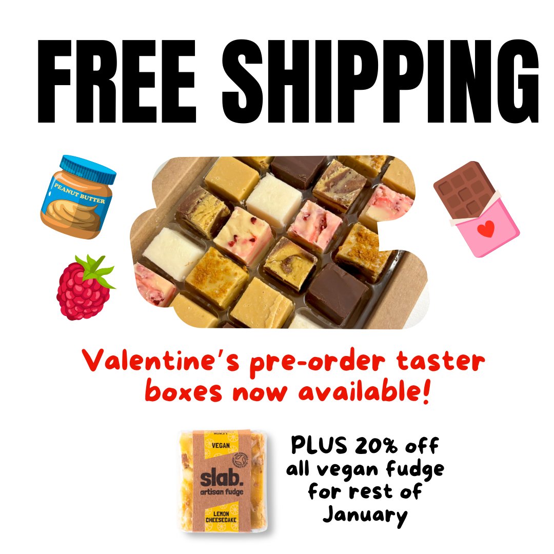 FREE SHIPPING WEEKEND! 🥳

Just spend £10 or more and enter the code SHIPITFREE and we’ll brighten your January! Valid site-wide on all fudge, confectionery, waffles and gift boxes 🌞

Offer valid until midnight on Mon 27th Jan.