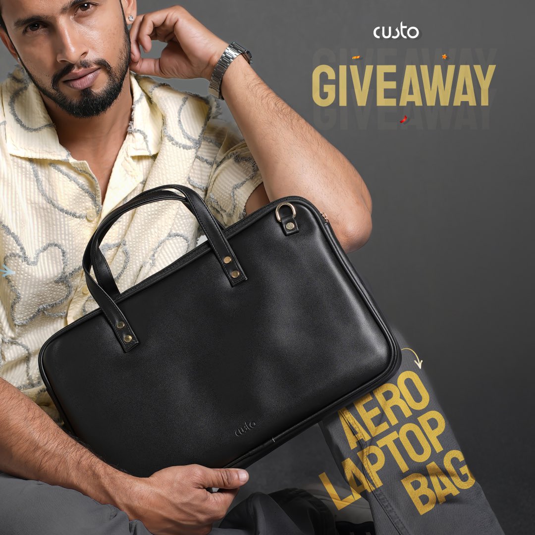 Rohan Paliwal (@rohanpaliwal7) on Twitter photo Friday GIVEAWAY ALERT!ย
For EVERY 100 retweets on this tweet we will give away a free Aero Laptop Bag!ย
ย
1๏ธโฃ Follow <a href="/lets_custo/">Custo</a> and <a href="/RohanPaliwal7/">Rohan Paliwal</a>
2๏ธโฃ Retweet this tweet (literally, that's it!)
ย
Bonus Tip: Like/Quote tweet/Comment for more reach
ย
Enter fast, the giveaway closes Friday GIVEAWAY ALERT!ย
For EVERY 100 retweets on this tweet we will give away a free Aero Laptop Bag!ย
ย
1๏ธโฃ Follow <a href="/lets_custo/">Custo</a> and <a href="/RohanPaliwal7/">Rohan Paliwal</a>
2๏ธโฃ Retweet this tweet (literally, that's it!)
ย
Bonus Tip: Like/Quote tweet/Comment for more reach
ย
Enter fast, the giveaway closes