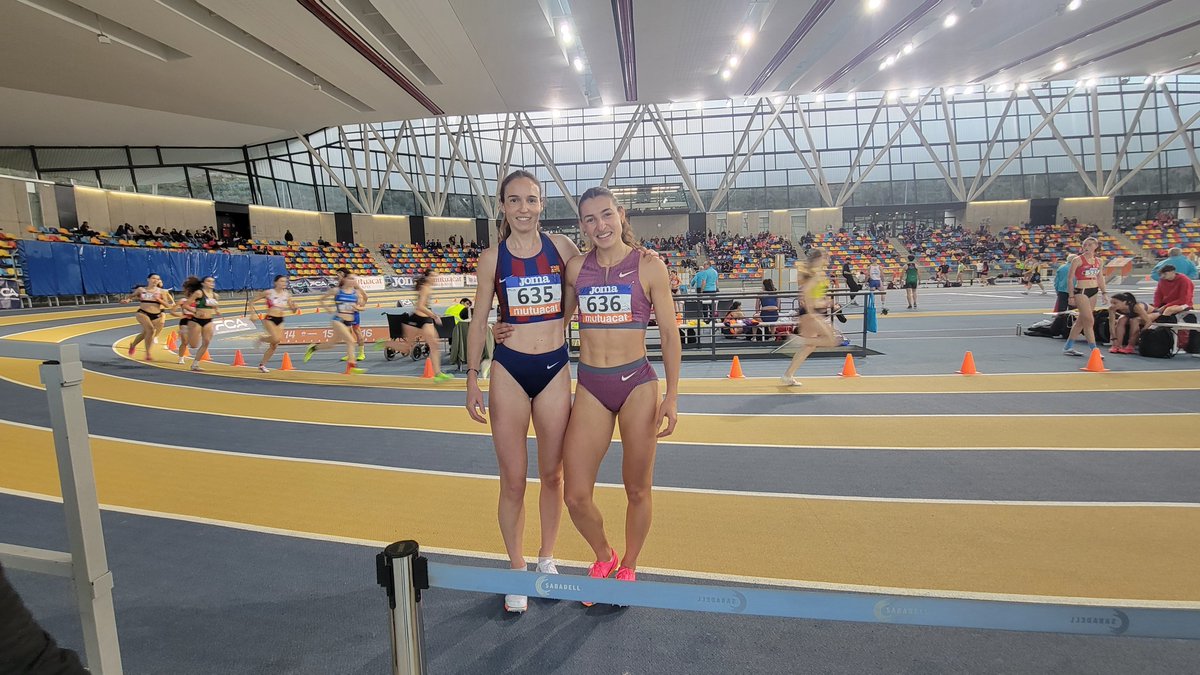 Per 3a vegada a la història atlètica de la família Gallego-Sotelo han competit juntes les 2 germanes (800m (en 2:09.19 i 2:12.03) amb bones sensacions per el que ha de venir més endavant🤞