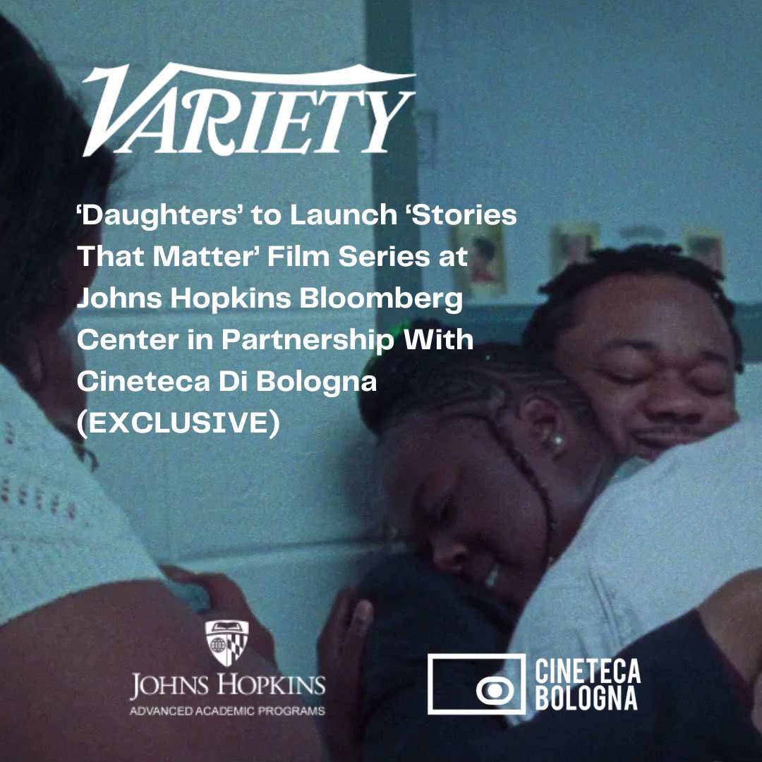 JHUBloombergCtr's tweet photo. 🎥ICYMI: #HopkinsBloombergCenter &amp; @jhuaap Graduate Film &amp; Media program, in partnership with @cinetecabologna, is kicking off the “Stories that Matter” film series on Feb 21 with a screening of @Netflix's documentary "Daughters"! Read more from @Variety: https://t.co/VHTZ10tVhn https://t.co/LO09Ypy9kF