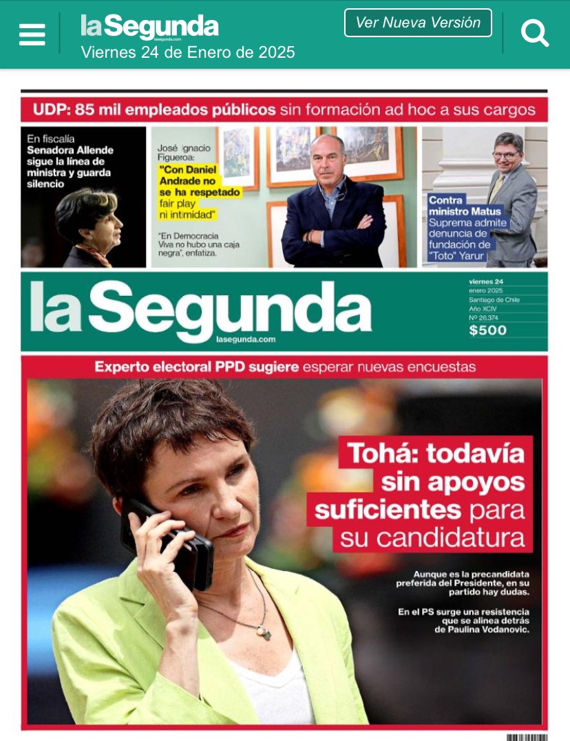 cgajardop's tweet photo. Miércoles jueves y viernes y ni una línea en @La_Segunda sobre los graves antecedentes del Caso Hermosilla-Sabaj. Seguramente no es un tema importante. https://t.co/u9c9re1Lbg