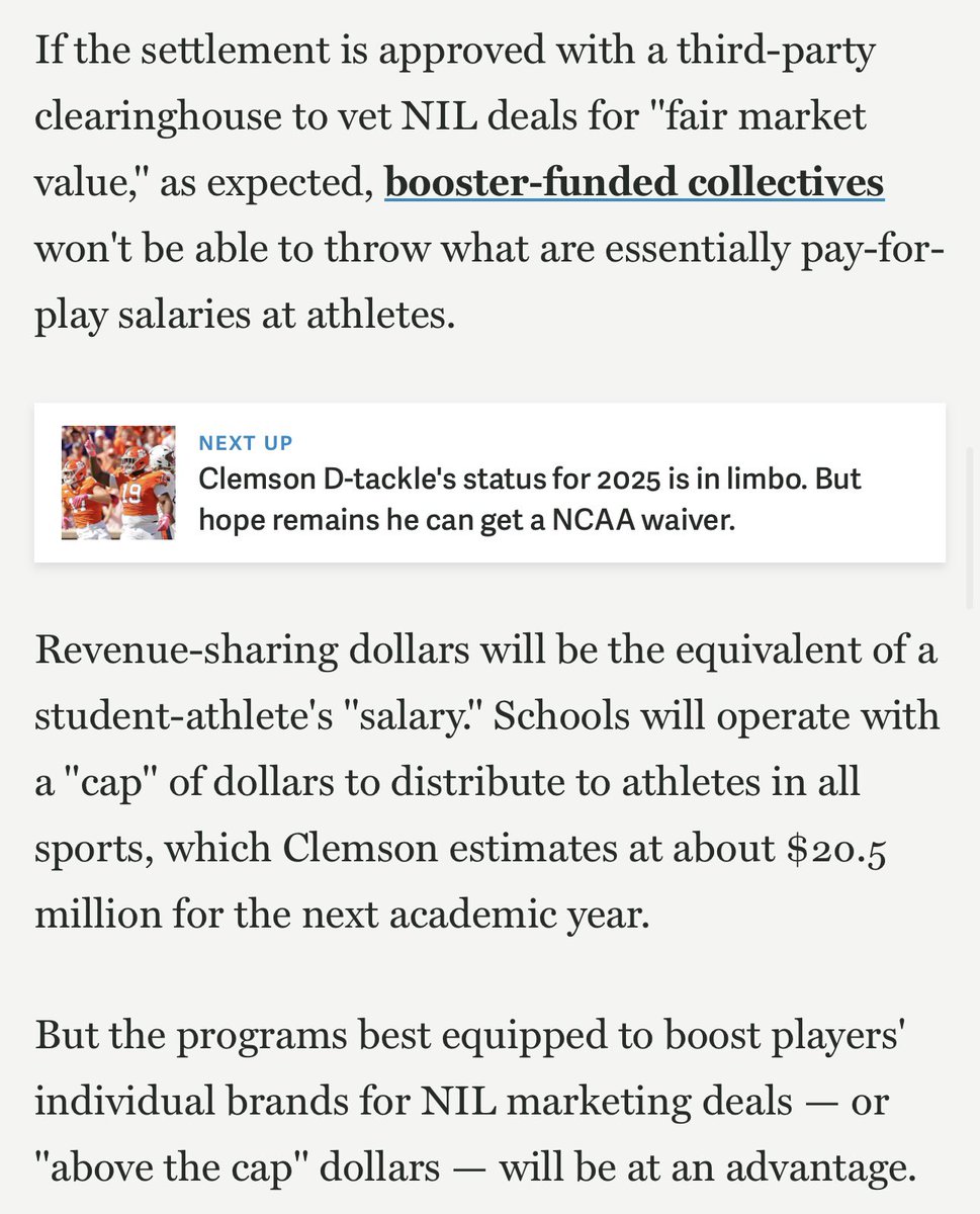 This is a good example of how schools can get NIL dollars to athletes over and above the House settlement’s cap on payments from schools.